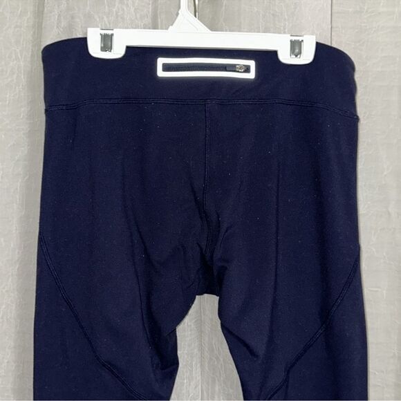 TORY SPORT L Navy Crop White Light Reflective Athletic Leggings - Picture 4 of 14